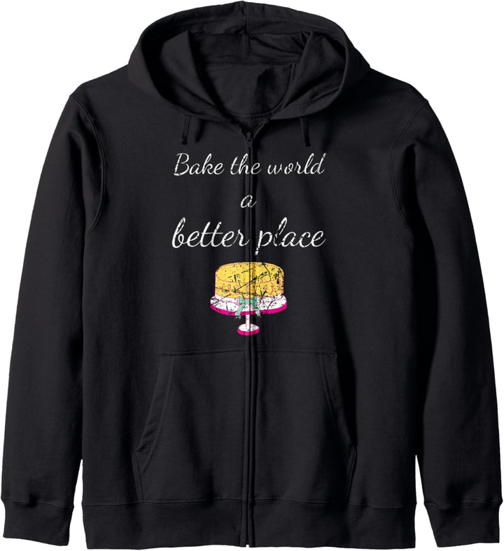 Pastry Chef Bake The World A Better Place Funny Baking Pun Kapuzenjacke