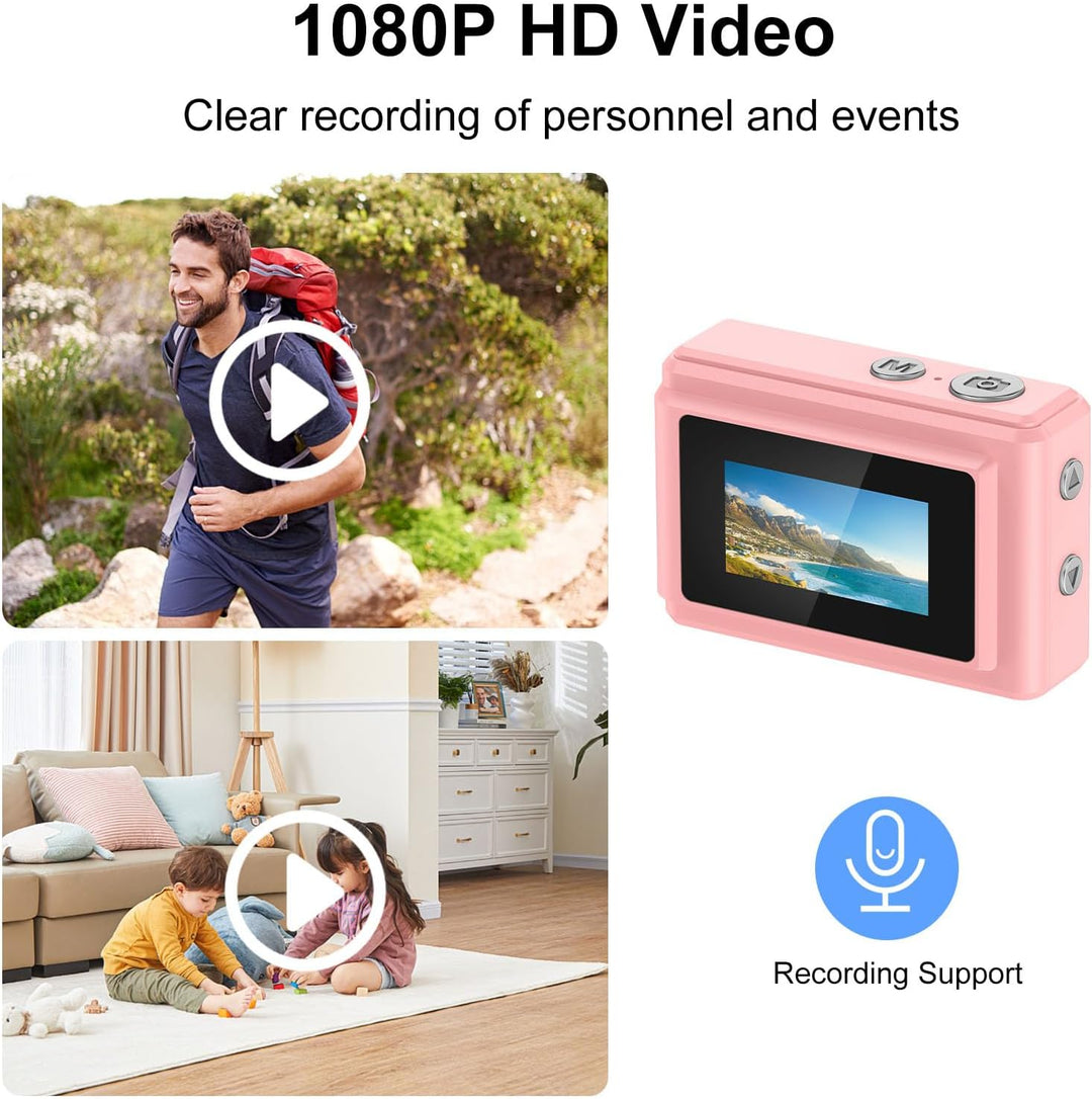 Annadue Keychain Digitalkamera 1080P 12 MP mit 0,96 Zoll Display, 6 Filtern, LED Licht, Tragbarer Re