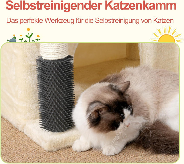 Hey-brother Kratzbaum, Katzenbaum für Grosskatze und Maine-Coon-Katzen, mehrstöckiger Stabil Katzenk