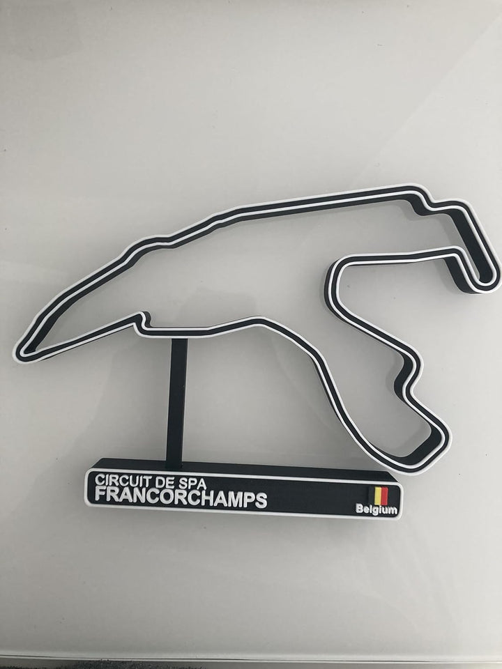 Spa-Rennbahn, 3D-Modellbau der Rennstrecke von F1, Auto-Dekoration