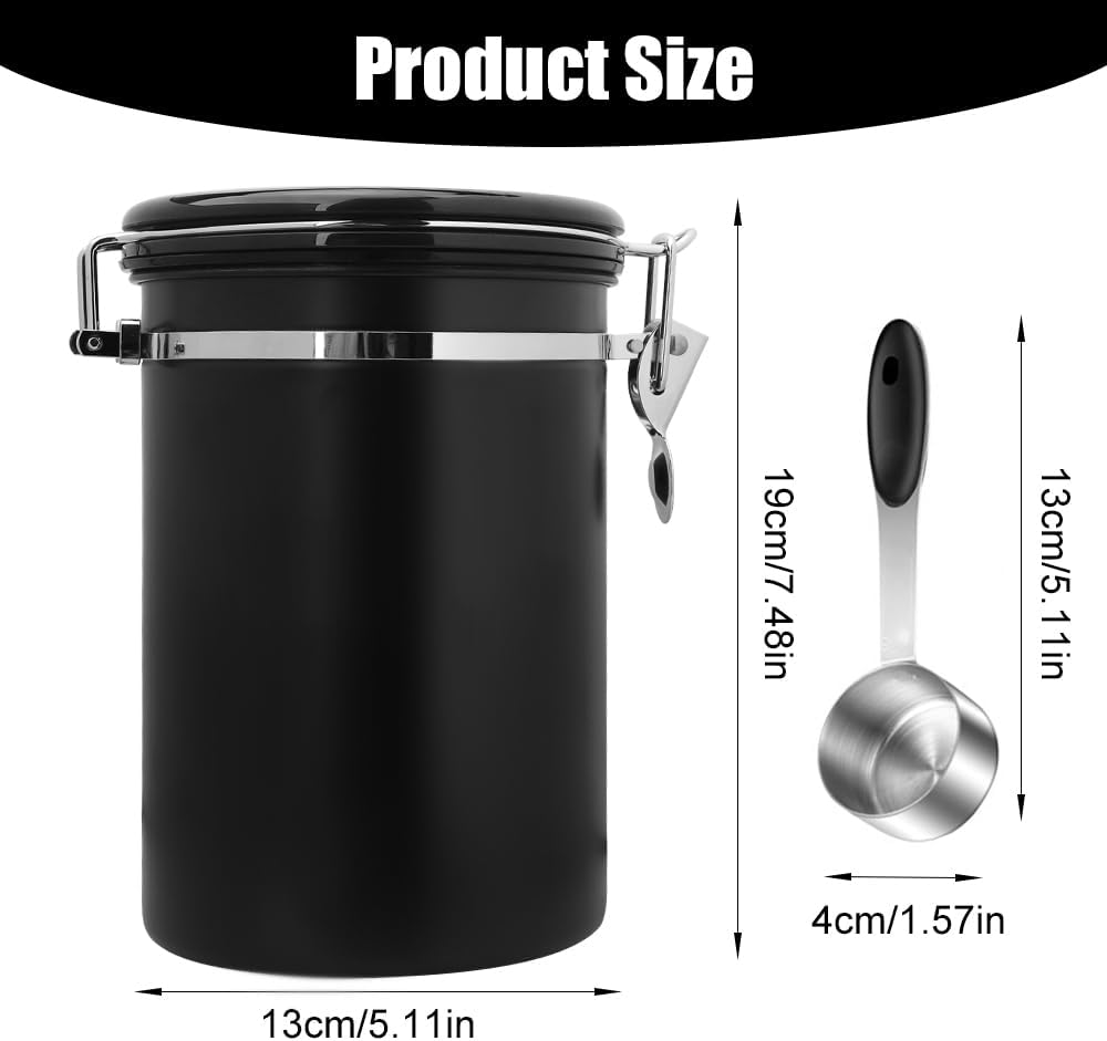 Kaffeebohnen Behälter (1,8L),Kaffeedose Luftdicht,kaffeedose,Edelstahl Material,geeignet Für Kaffeeb