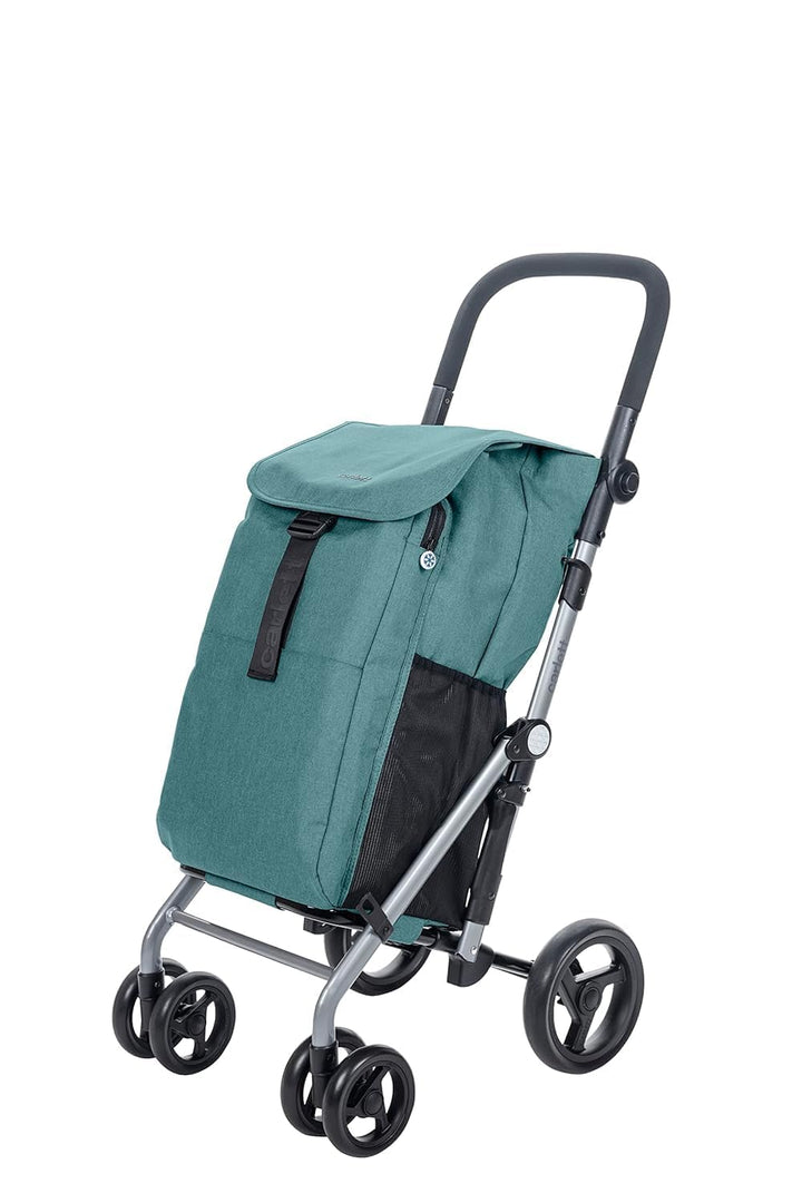 CARLETT | Einkaufstrolley mit 4 Rädern | Lett430 CLASSIC duo | Zusammenklappbarer Einkaufswagen mit