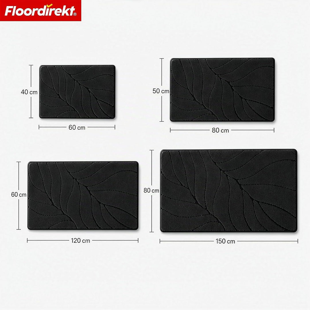 Floordirekt Badteppich - extra flauschig &amp; schnelltrocknend - Badezimmerteppich mit rutschhemmender
