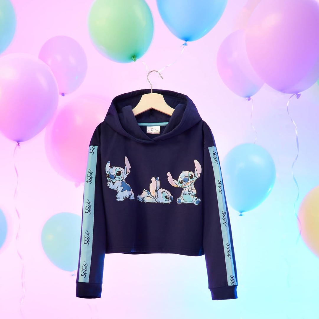 Disney Stitch Kapuzenpullover Mädchen Cropped Hoodie Kinder Teenager 7-14 Jahre - Hoodie Mädchen Ges