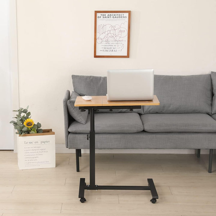 homewell Laptoptisch auf Rollen, höhenverstellbar 58 – 90 cm, Tischplatte um 360 ° drehbar, höhenver