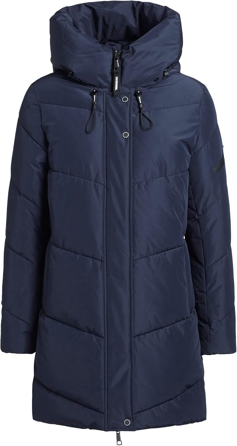 khujo Damen Jacke JORDIS3 gesteppt Winterjacke Kapuze Zwei-Wege-Reissverschluss S Dunkelblau, S Dunk