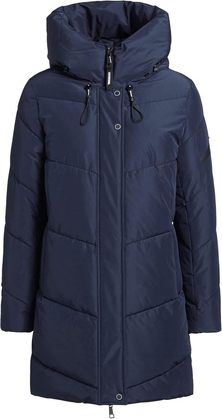 khujo Damen Jacke JORDIS3 gesteppt Winterjacke Kapuze Zwei-Wege-Reissverschluss S Dunkelblau, S Dunk
