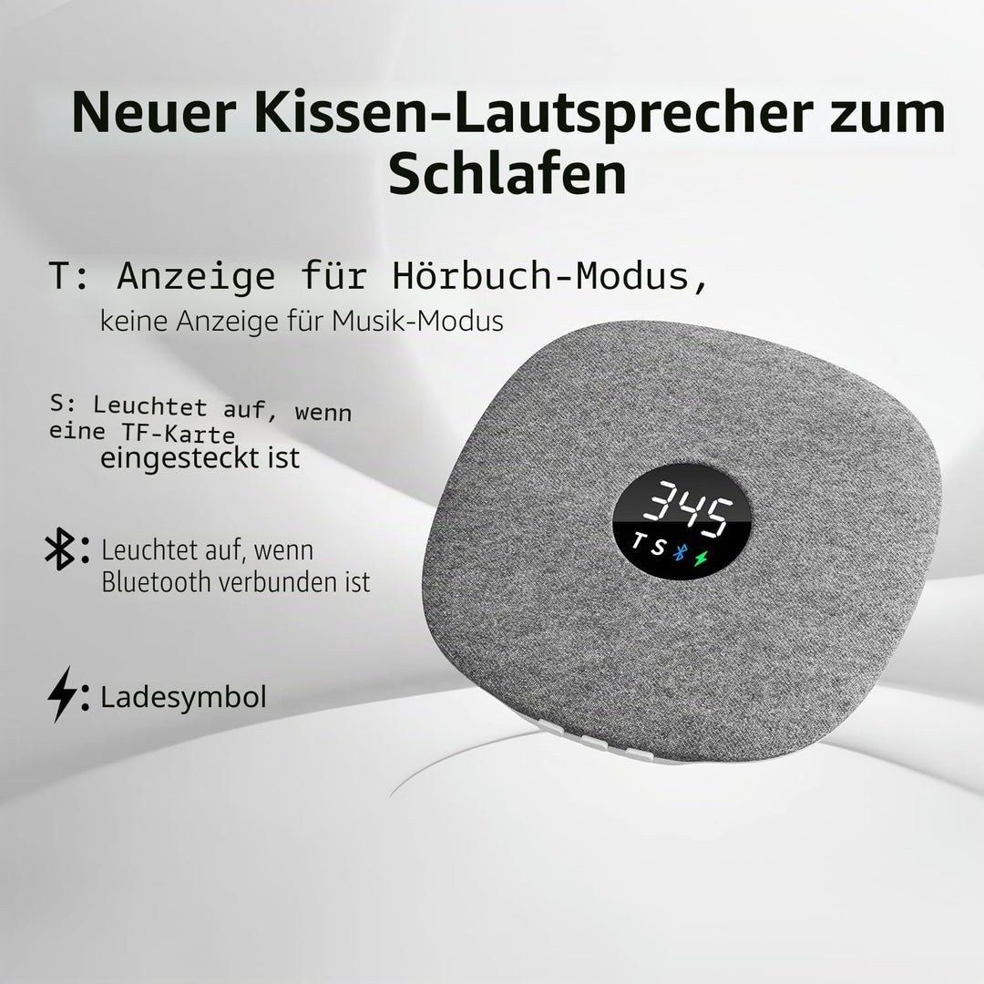 Bone Conduction Under-Pillow Speaker for Sleeping,Ultra-Thin Portable Wireless Bluetooth Pillow Spea