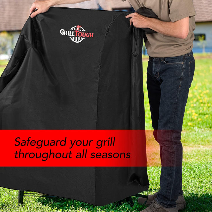 GrillTough Strapazierfähige Abdeckung für Smoker und Grillplatte im Aussenbereich, 76,2 cm, wasserdi