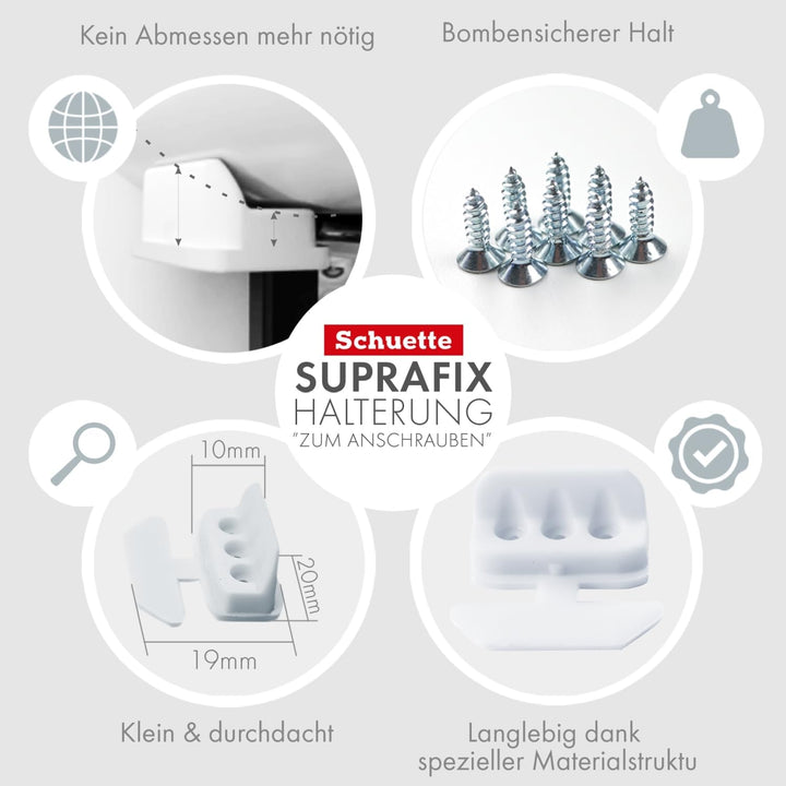 Schuette® Plissee mit Bohren zum Anschrauben ● Thermo Kollektion: Spring Cloud (Grau) ● 85x100cm (Br