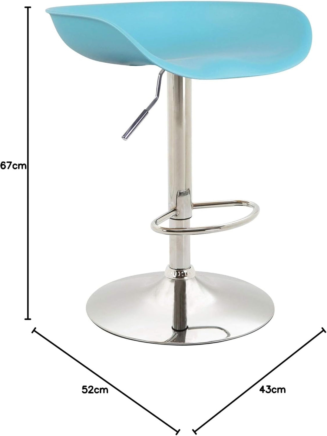 CLP 4er Set Barhocker Anaheim Kunststoff I Thekenhocker Mit Trompetenfuss I Barstühle Mit Fussstütze