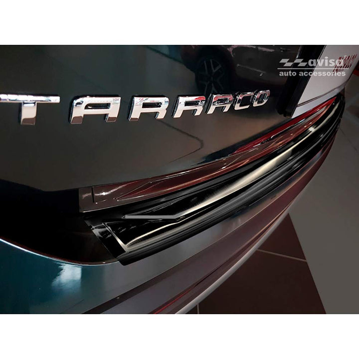 Avisa Schwarz Edelstahl Heckstossstangenschutz kompatibel mit Seat Tarraco 2019-