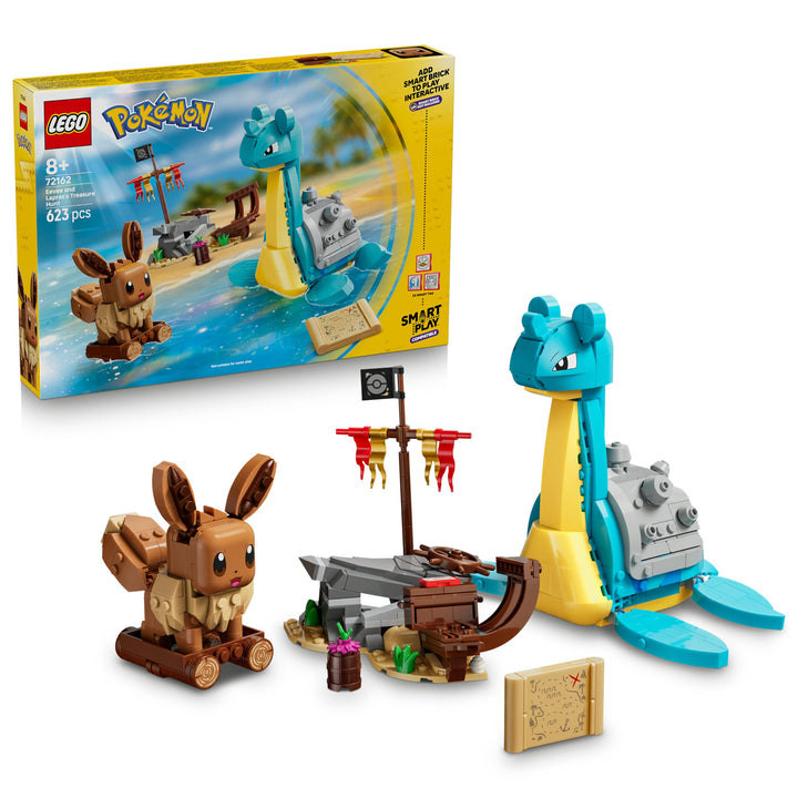 LEGO Pokémon SMART Play: Evoli und Lapras auf Schatzsuche - kompatibles interaktives Spielset mit 3