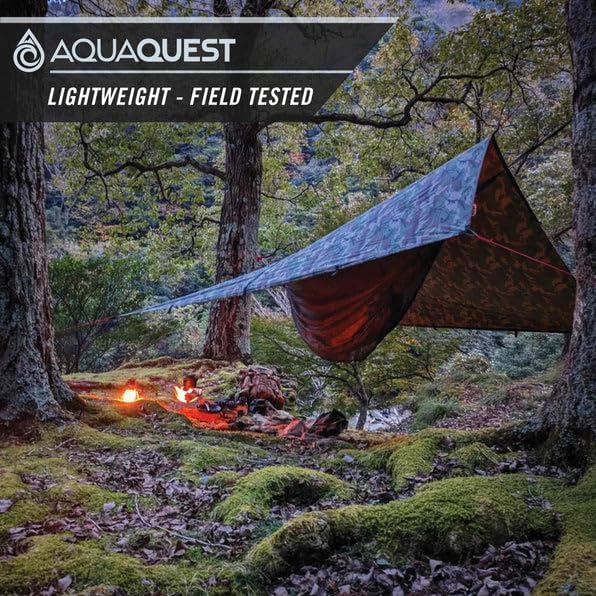 AQUAQUEST Safari wasserdichte Camping-Plane - Leichter Sonnenschutz oder Regenschutz - Wandern, Ruck