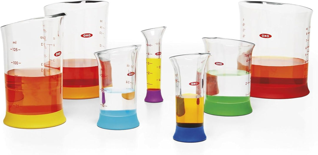 Zagg 1 OXO Good Grips 7-Piece Nesting Measuring Beaker Set, Multicolored, 18/8 Stainless Steel Einze