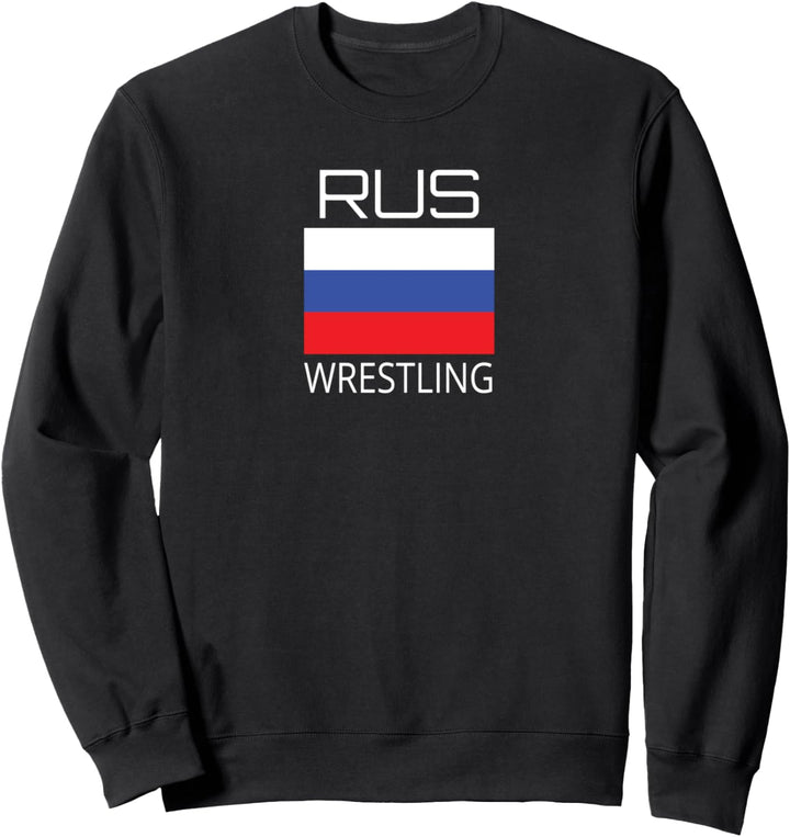 Russland Wrestling UdSSR Wrestler Athlet RUS Flag Pride Sweatshirt