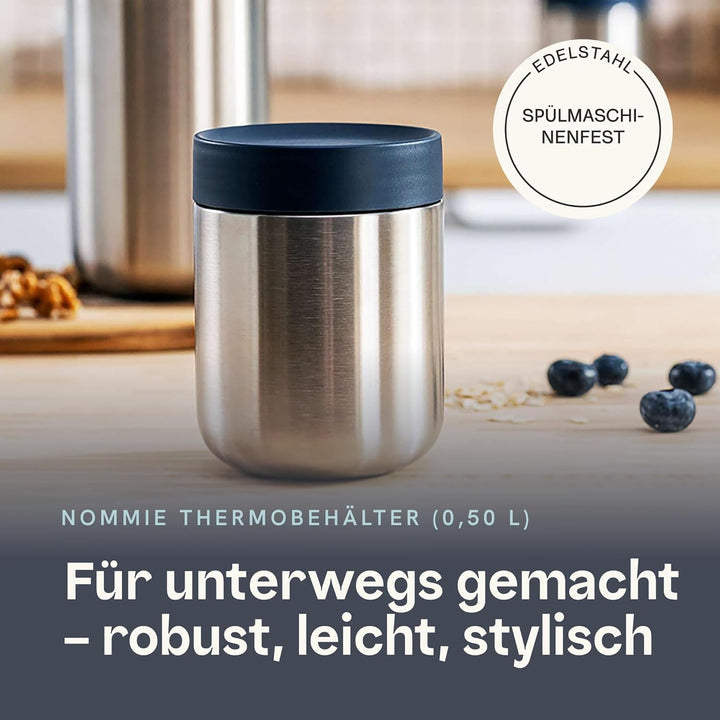 Berghoff Home Thermobehälter für Essen – 0,5L – Edelstahl Warmhaltebehälter – Thermobecher für Geträ