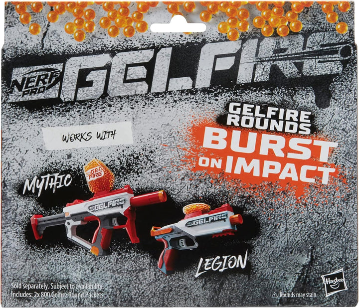 Nerf Pro Gelfire Mythic Blaster, 1,600 Gelfire Rounds, Hopper, Rechargeable Battery, Eyewear Klassis