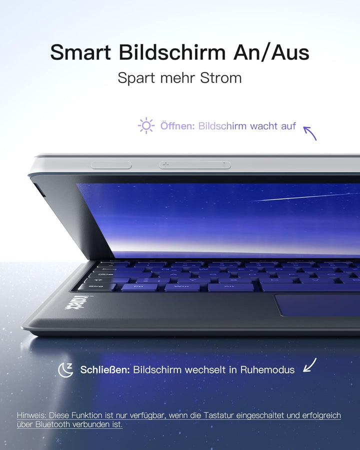 Inateck Surface Pro 7 Tastatur,Kompatibel mit Surface Pro 7/7+/6/5/4 mit Trackpad,Bluetooth 5.3, 7-F