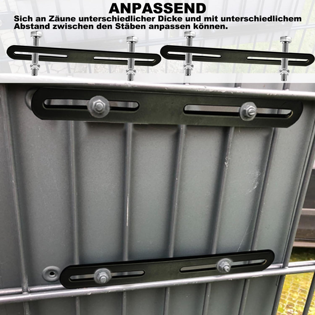 Befestigungsset für Zaunbriefkasten 2stk Zaunbefestigung 360 x 24mm Briefkasten Befestigung Briefkas