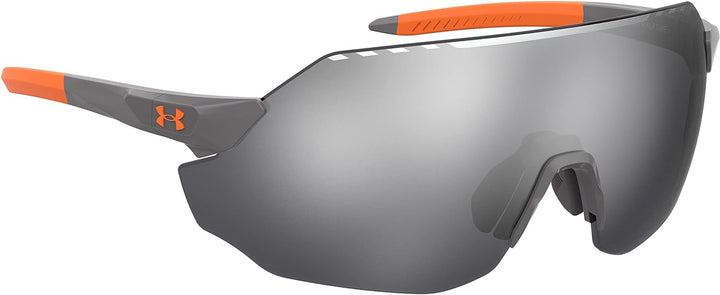 Under Armour Halbzeit-Sonnenbrille für Erwachsene, Azabache/Orange, 99 für Damen, Azabachgrau/Orange
