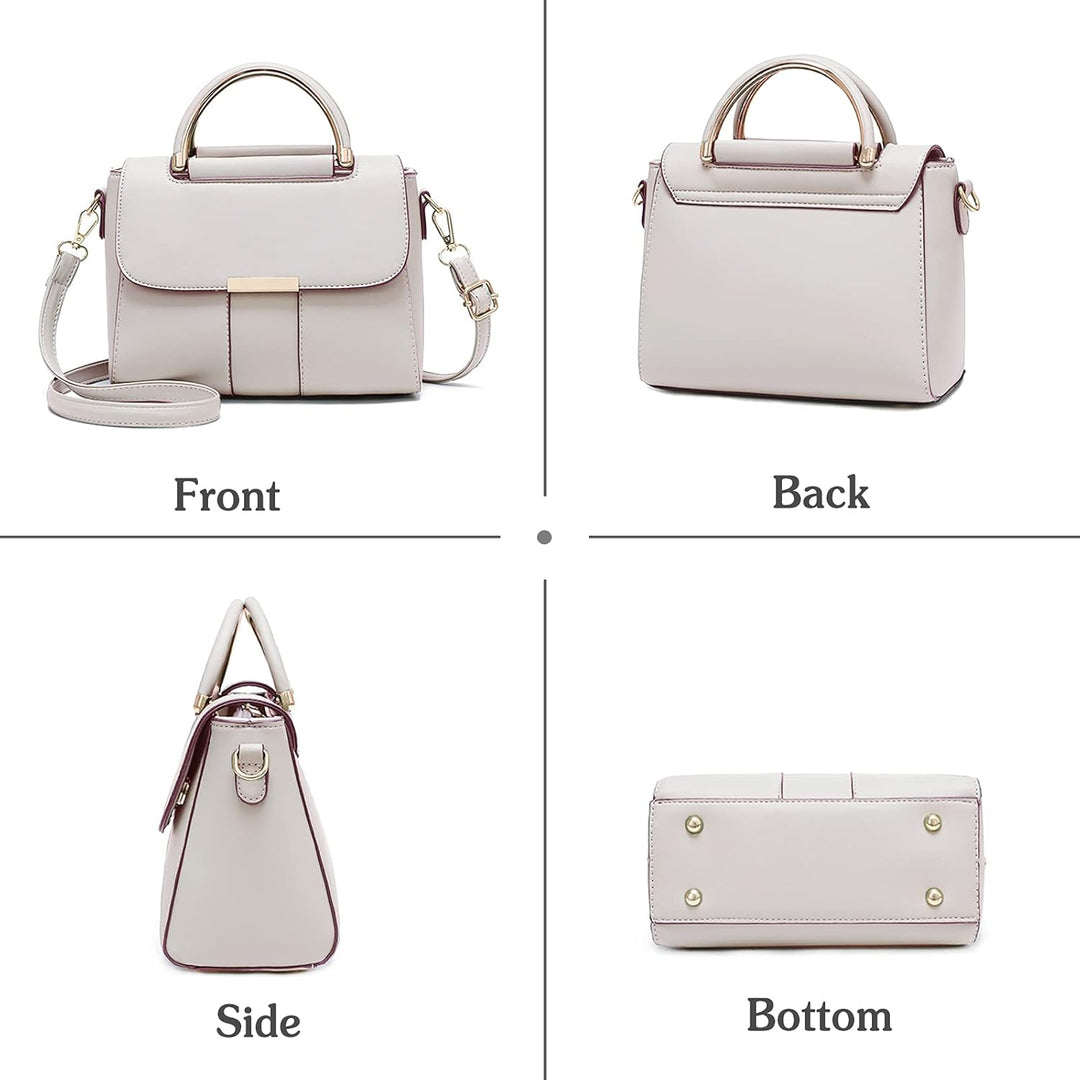 PORRASSO Damen Schultertasche Mode Handtasche PU Leder Top Griff Tasche Umhängetasche Schöne Henkelt