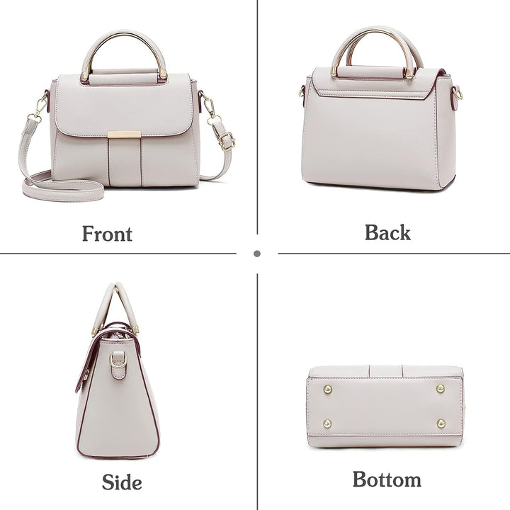 PORRASSO Damen Schultertasche Mode Handtasche PU Leder Top Griff Tasche Umhängetasche Schöne Henkelt