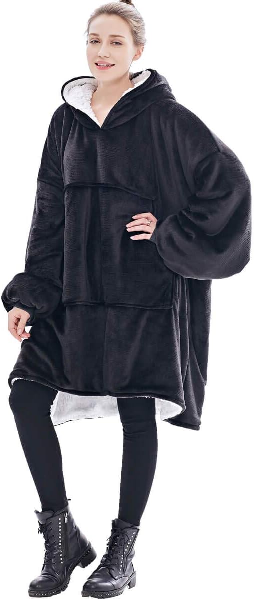 Übergrosse Hoodie Sweatshirt, Original Decke Sweatshirt, super weiche gemütliche warme komfortable R