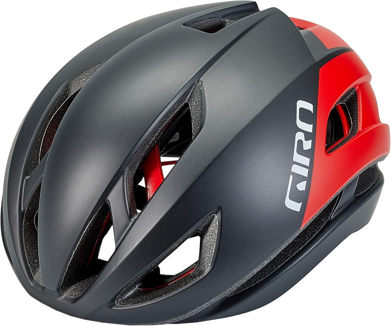 Giro Unisex – Erwachsene Eclipse Spherical Helme L Matte Black/White/Red 22, L Matte Black/White/Red