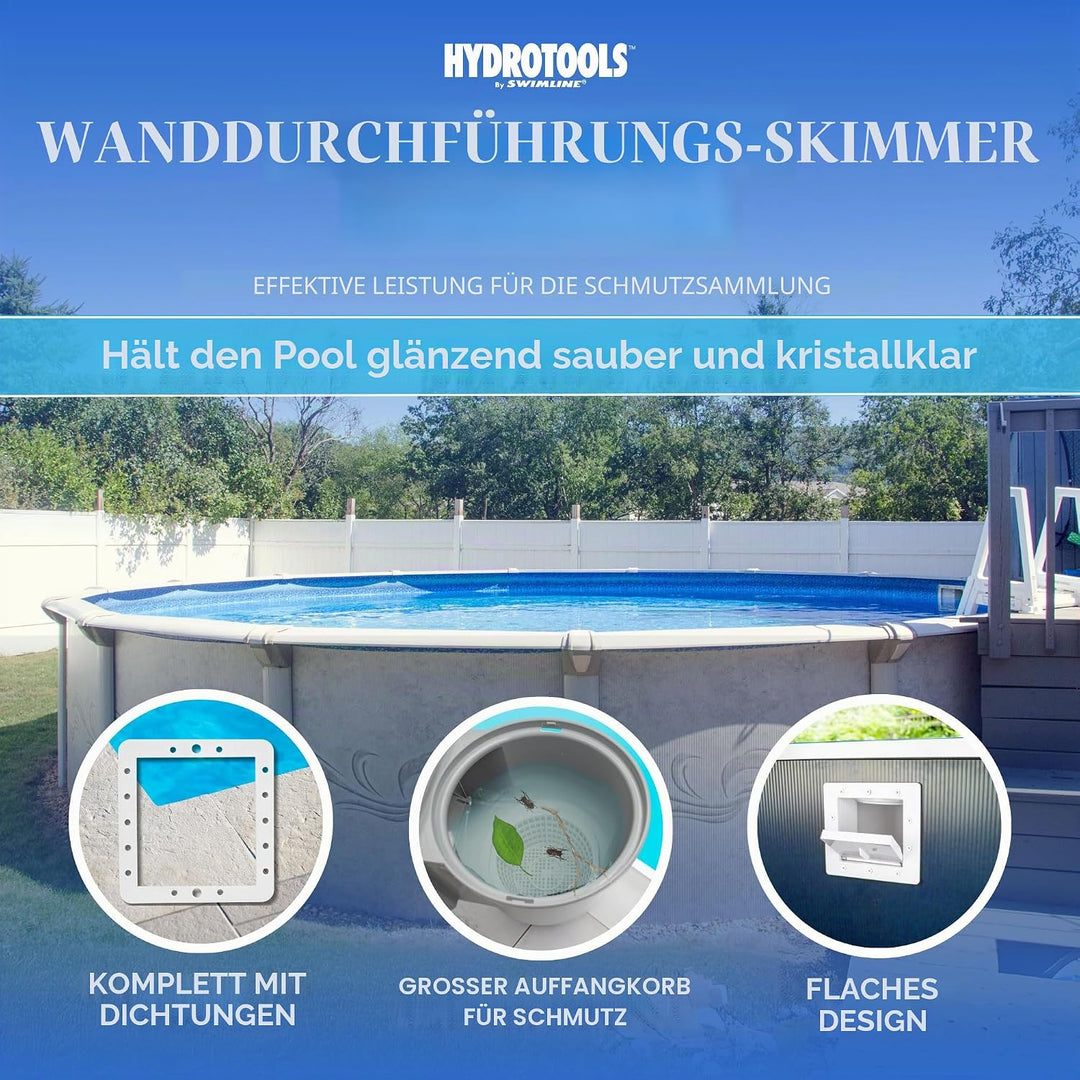 Swimline 8940 Complete Standard Thru-Wall Skimmer, One Size, Multi Standard-Wand-Skimmer (weiss), St