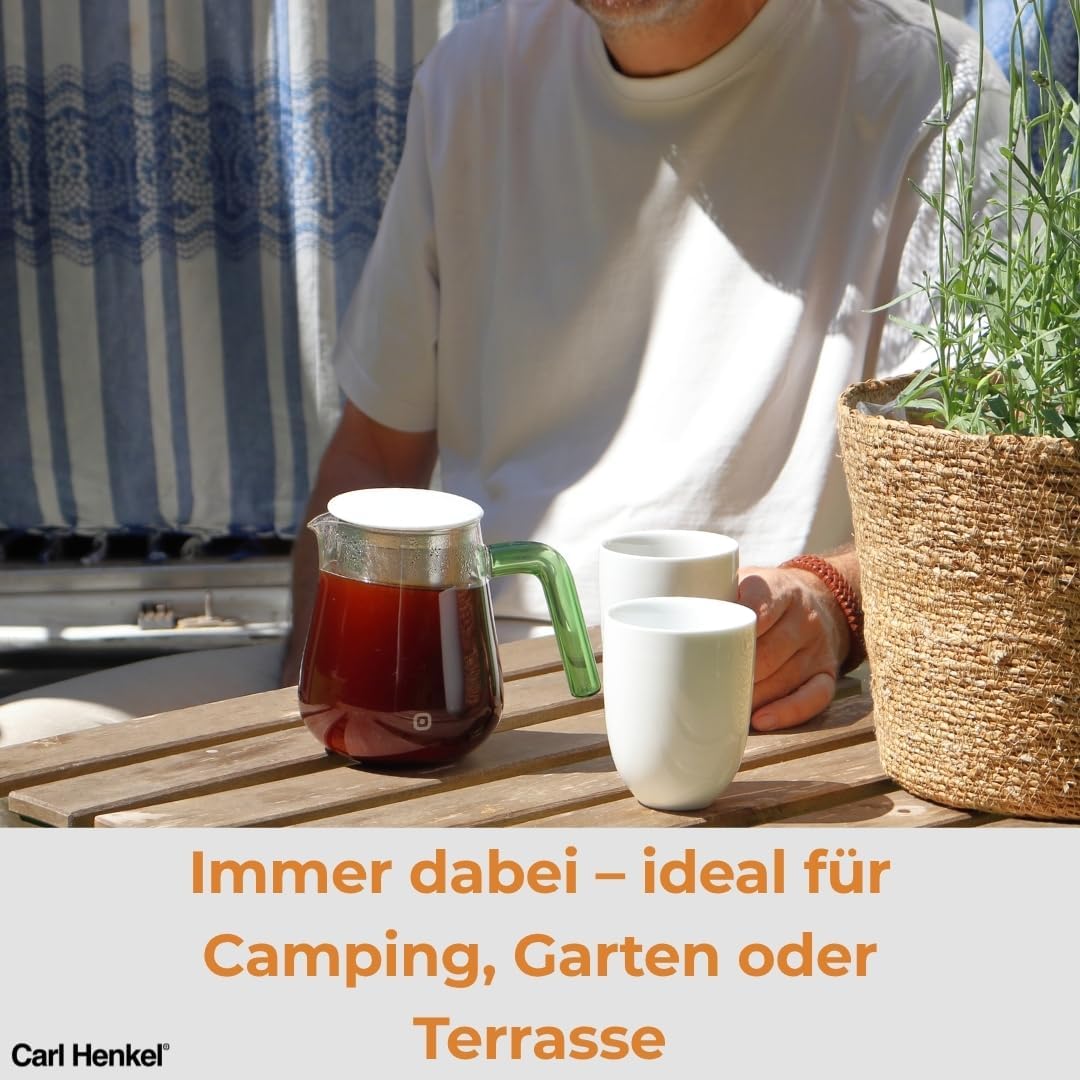 ARCA X-Tract Glas Kaffeekanne mit Filter 0,6l | Coffee Maker für 2-3 Tassen | Kaffeebereiter mit Kaf