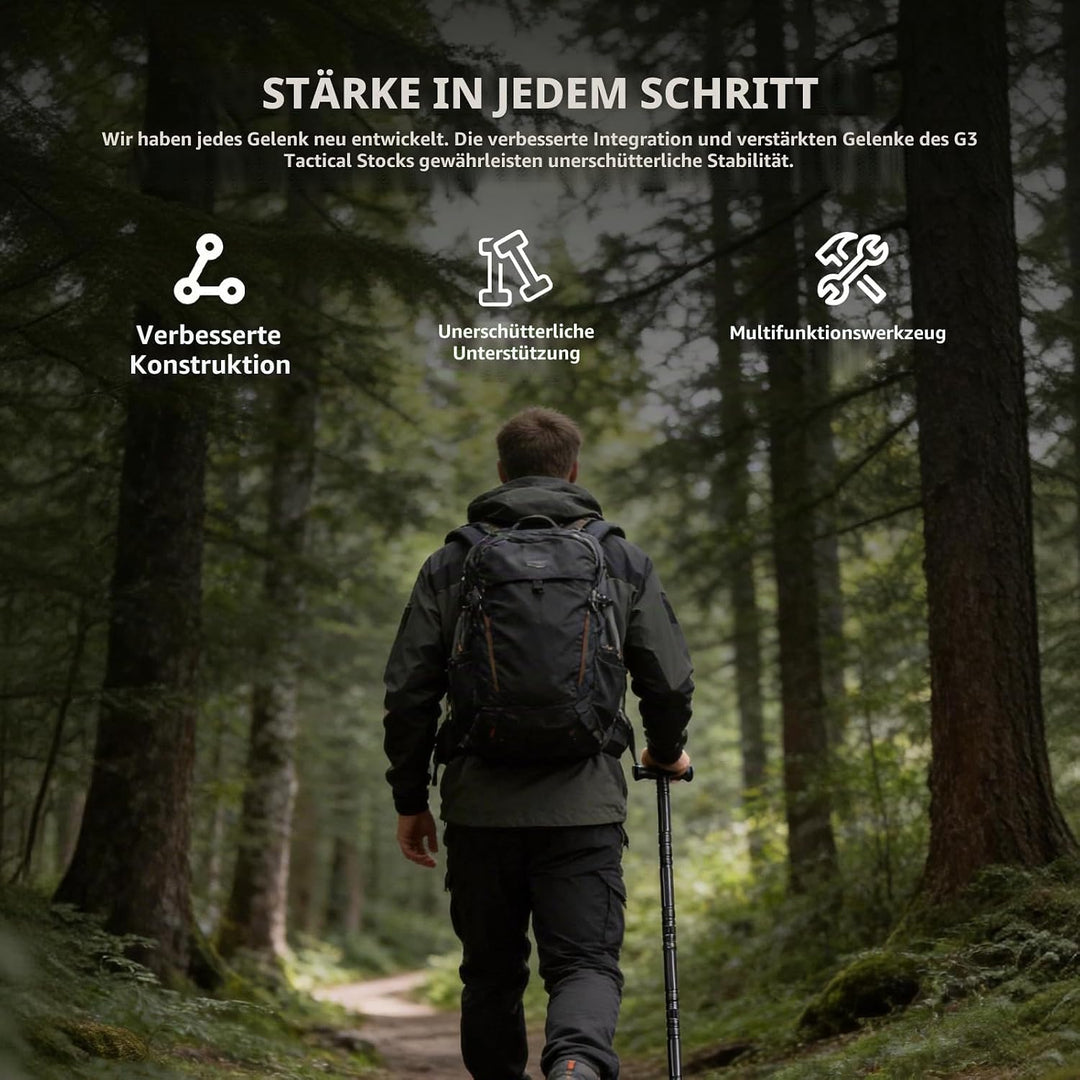 aiGear Taktischestöcke/Wanderstöcke | Upgraded Aluminium Taktische Pole Taktischer Stock | Outdoor 5
