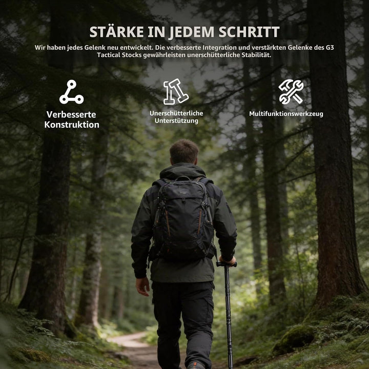 aiGear Taktischestöcke/Wanderstöcke | Upgraded Aluminium Taktische Pole Taktischer Stock | Outdoor 5