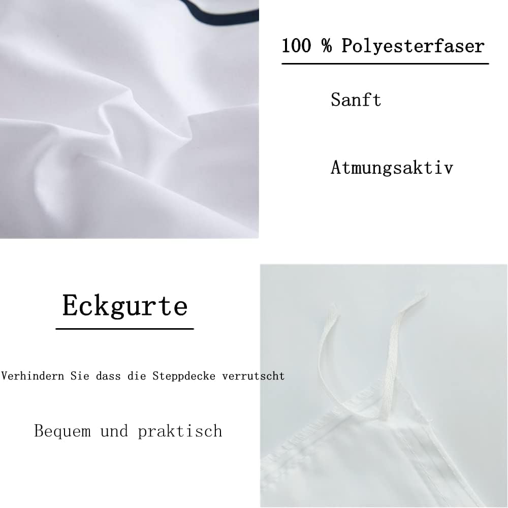 AOXHFNV Bettwäsche-Set aus der Schwarz-Weiss-Serie Dog Side and My Side Motiv Bettbezug Paar Bettwäs