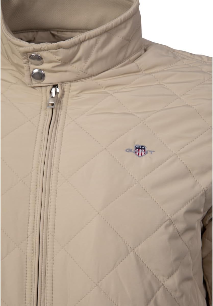 GANT Herren Quilted Windjacke, Evening Blue M OAT BEIGE, M OAT BEIGE
