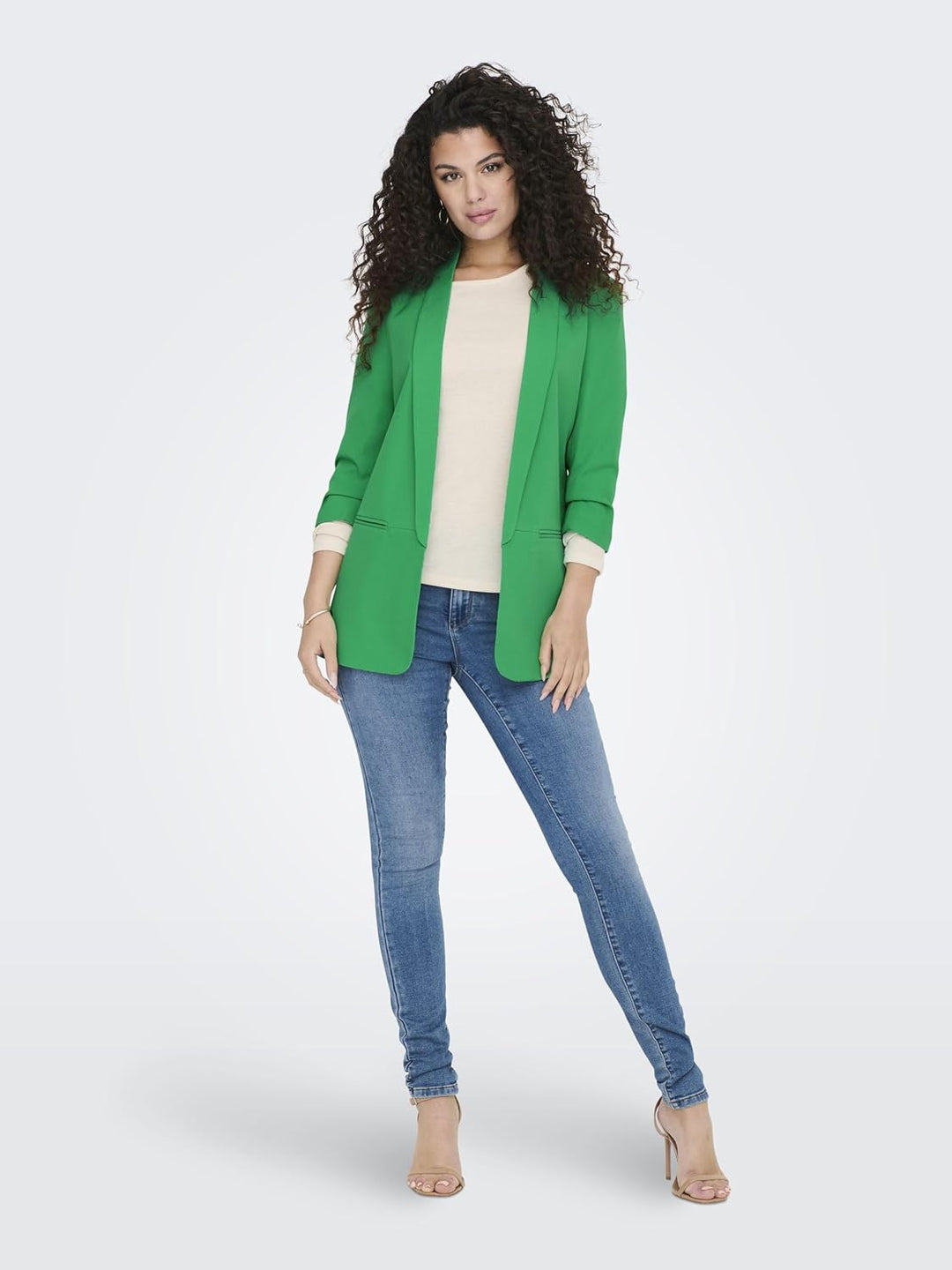 ONLY Female Blazer Langer Blazer 36 Simply Green, 36 Simply Green