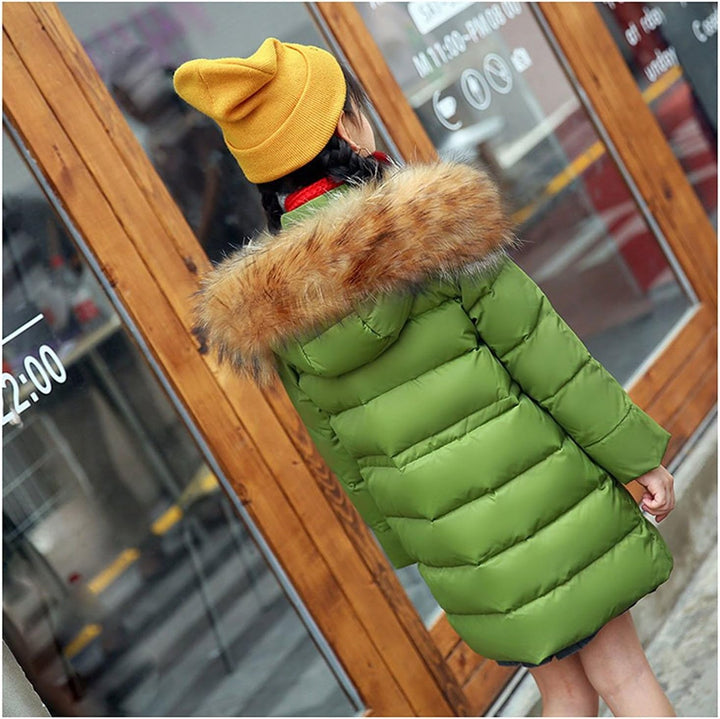 Wulide Kinder Mädchen Daunenjacken Winterjacke Daunenmantel mit Kapuze 98 Grün, 98 Grün