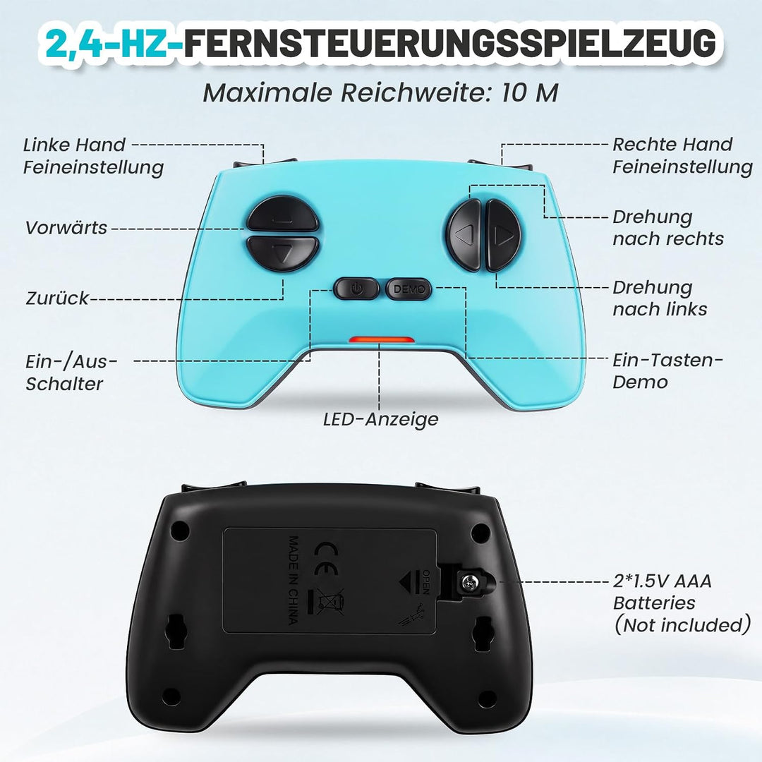 Skeufy Gecko Wandflitzer, Gecko Ferngesteuert mit 360° Drehung &amp; LED-Augen, Wiederaufladbares Gecko