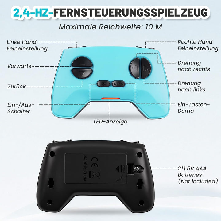 Skeufy Gecko Wandflitzer, Gecko Ferngesteuert mit 360° Drehung &amp; LED-Augen, Wiederaufladbares Gecko