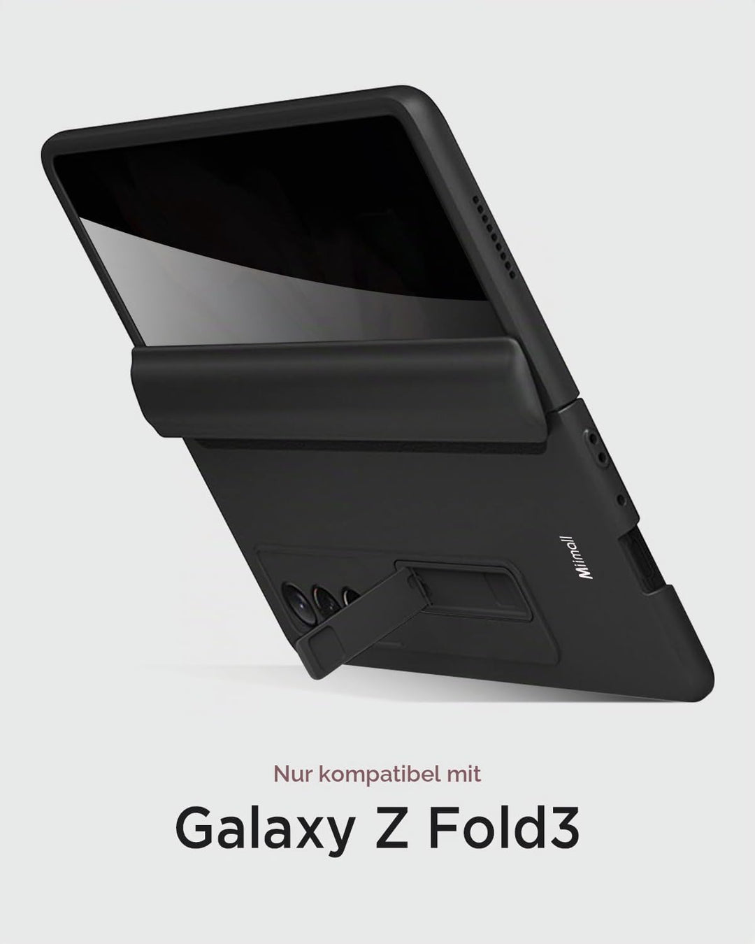 Miimall Kompatibel mit Samsung Galaxy Z Fold 3 Hülle mit Displayschutz Anti-Peeping+Magnetischer Sch