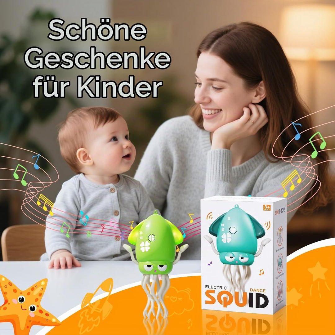 Tanzender &amp; krabbelnder Oktopus mit LED Lichtern und Musik - Automatisch schwingendes musikalisches