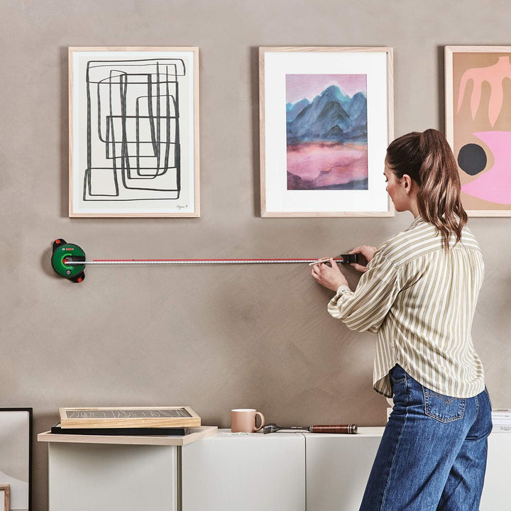 Bosch 2-in-1 Linienlaser Atino mit integriertem Massband (horizontales oder vertikales Ausrichten da