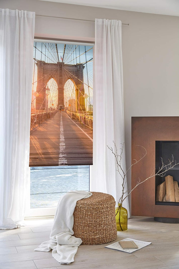 Lichtblick Klemmfix Tageslicht-Rollo mit Motiv, ohne Bohren, Blickdicht, Seitenzugrollo, Made in Ger