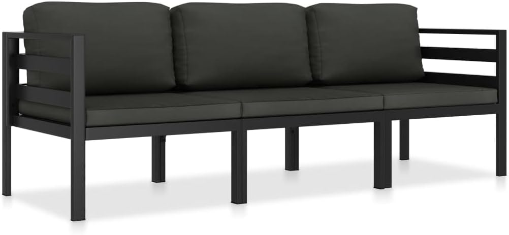 vidaXL Gartenmöbel 3-TLG. mit Kissen Sitzgruppe Lounge Sofa Garten Garnitur Gartenset Sitzgarnitur G
