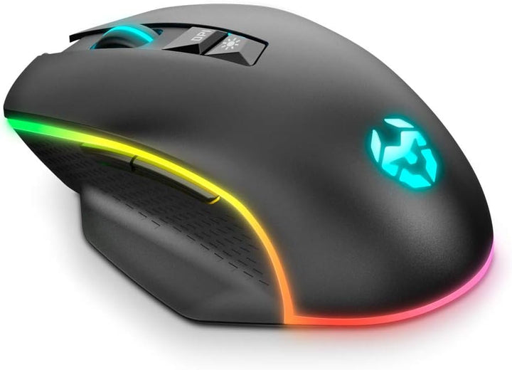 KROM KEOS - Gaming-Maus mit hochpräzisem optischen Sensor, 6400 dpi, RGB-Regenbogen, 7 programmierba