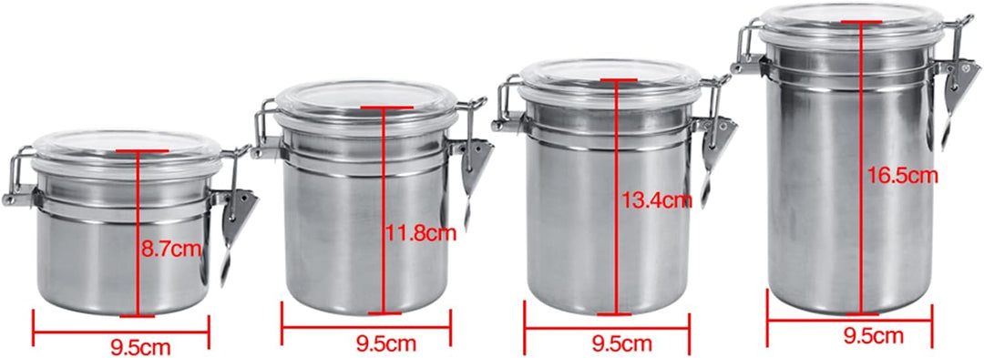 Hapivida Luftdichte Vakuum Kaffeedose, 1000ml Edelstahl Kaffeepulver Dose mit Aroma-Deckel und Versc