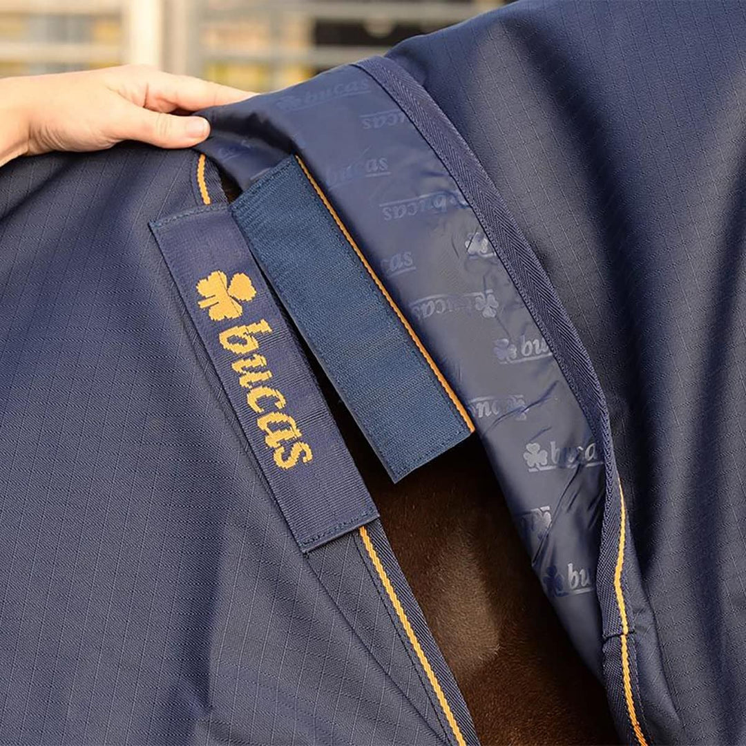 Bucas Irish Turnout 150 g Navy Gold Winterdecke, Regendecke 120cm, 120cm
