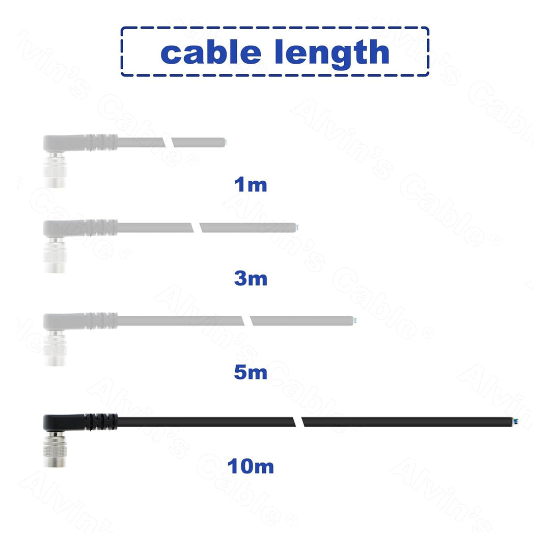 Alvin's Cables Hirose 6 Pin Buchse Rechtwinklig auf Offenes Ende Trigger Stroboskop PWS Kabel für TI