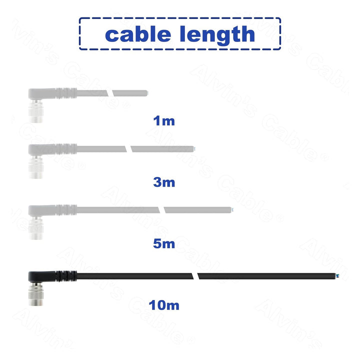 Alvin's Cables Hirose 6 Pin Buchse Rechtwinklig auf Offenes Ende Trigger Stroboskop PWS Kabel für TI