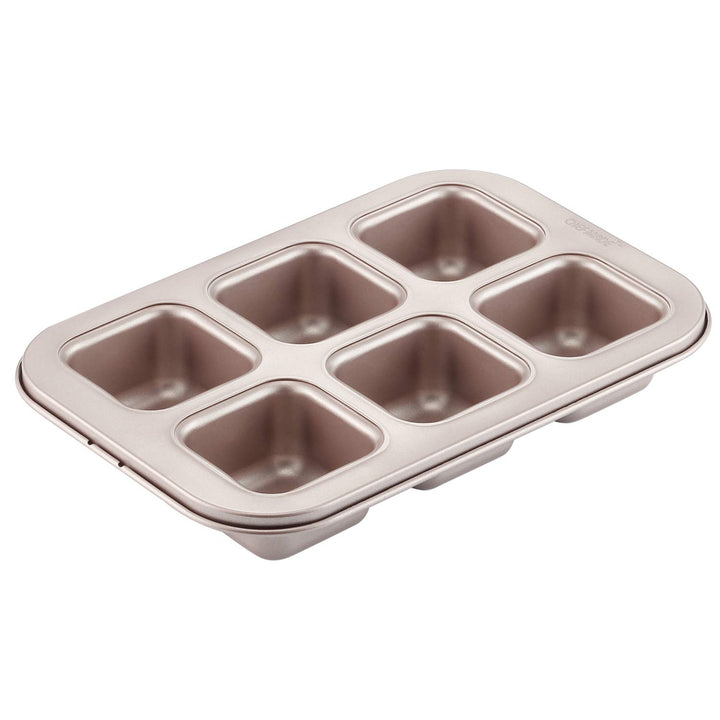 CHEFMADE Brownie Kuchen Pan, 6-hohlraum Nicht-Stick Platz Muffin Pan Blondie Backformen für Ofen Bac